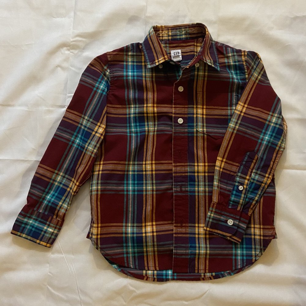 Boys Gap long sleeve Plaid Shirt